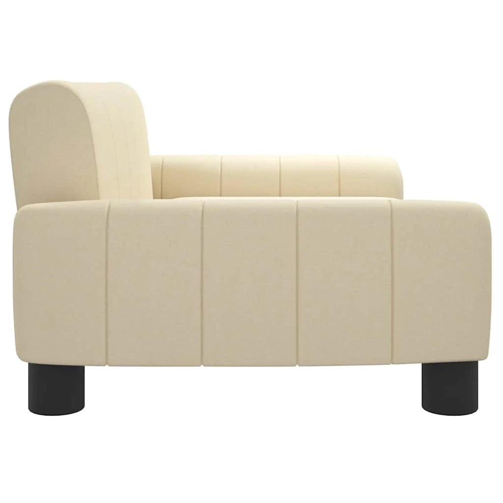 Cuccia per cani a forma di cesto comoda 70 x 45 x 30 cm tessuto color crema 02_0042844