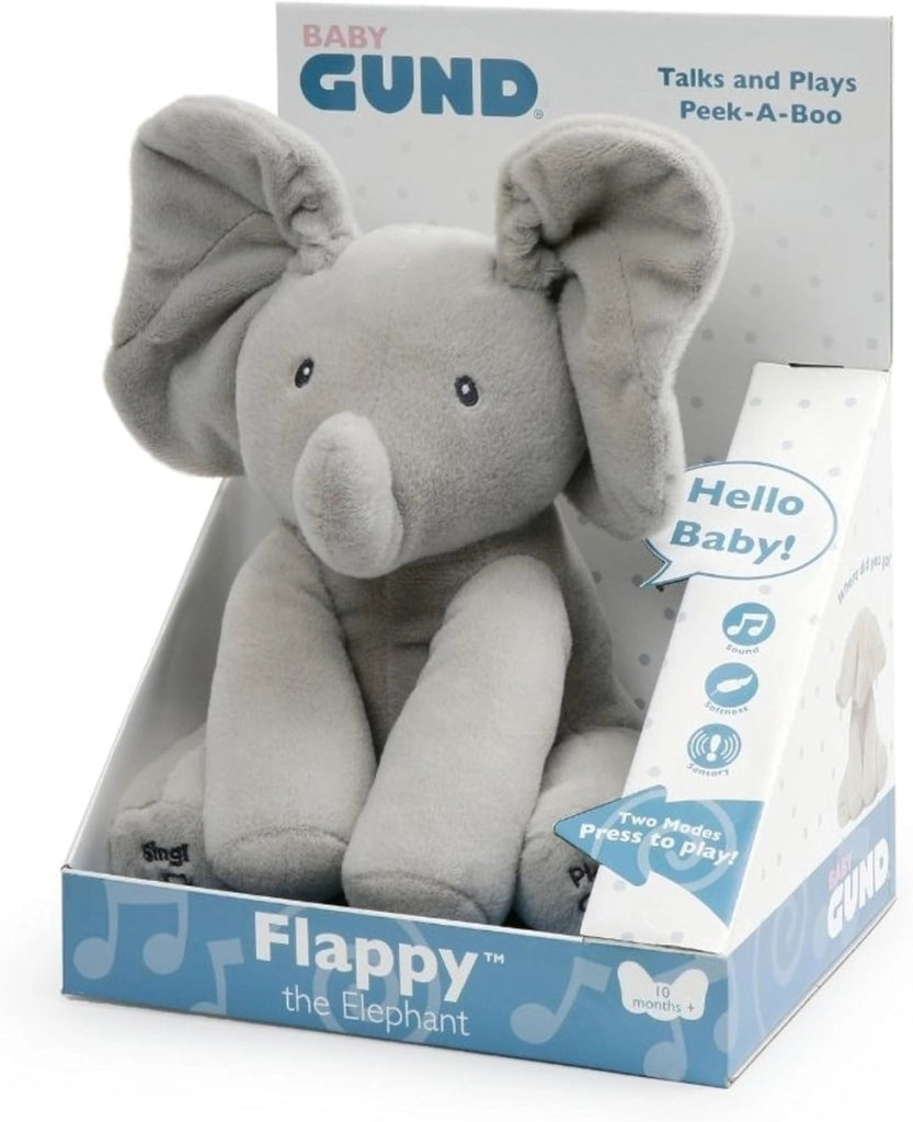 Flappy Elefantino Peluche Interattivo | Canta e parla in Italiano | Muove le orecchie | Peluche di 30.5 cm | Peluche per