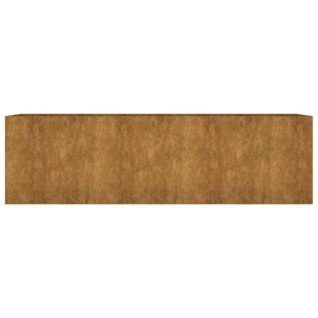 Fioriera rialzata per piante fiori patio giardino 280 x 80 x 80 cm acciaio corten marrone 02_0039423