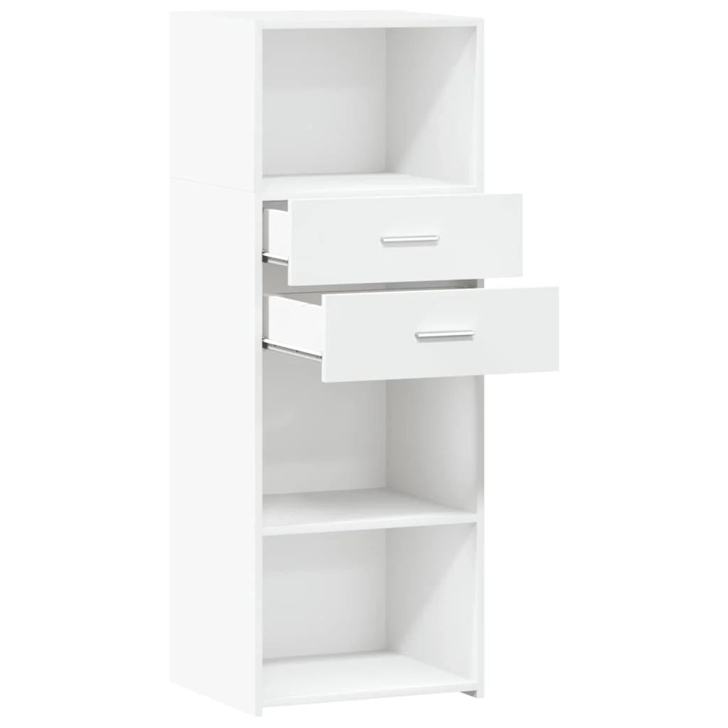 Buffet credenza cassettiera mobiletto mobile contenitore organizer cucina soggiorno salotto alto 45 x 42,5 x 124 cm legno ingegnerizzato bianco 02_0032455