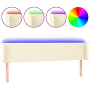 Testiera | Testata a LED Crema 163x16x78/88 cm in Similpelle