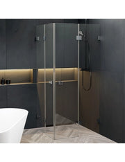SCANDIC NXT 207 RIHO 80x80 x200cm Box Doccia Angolare con Cerniera Cromo