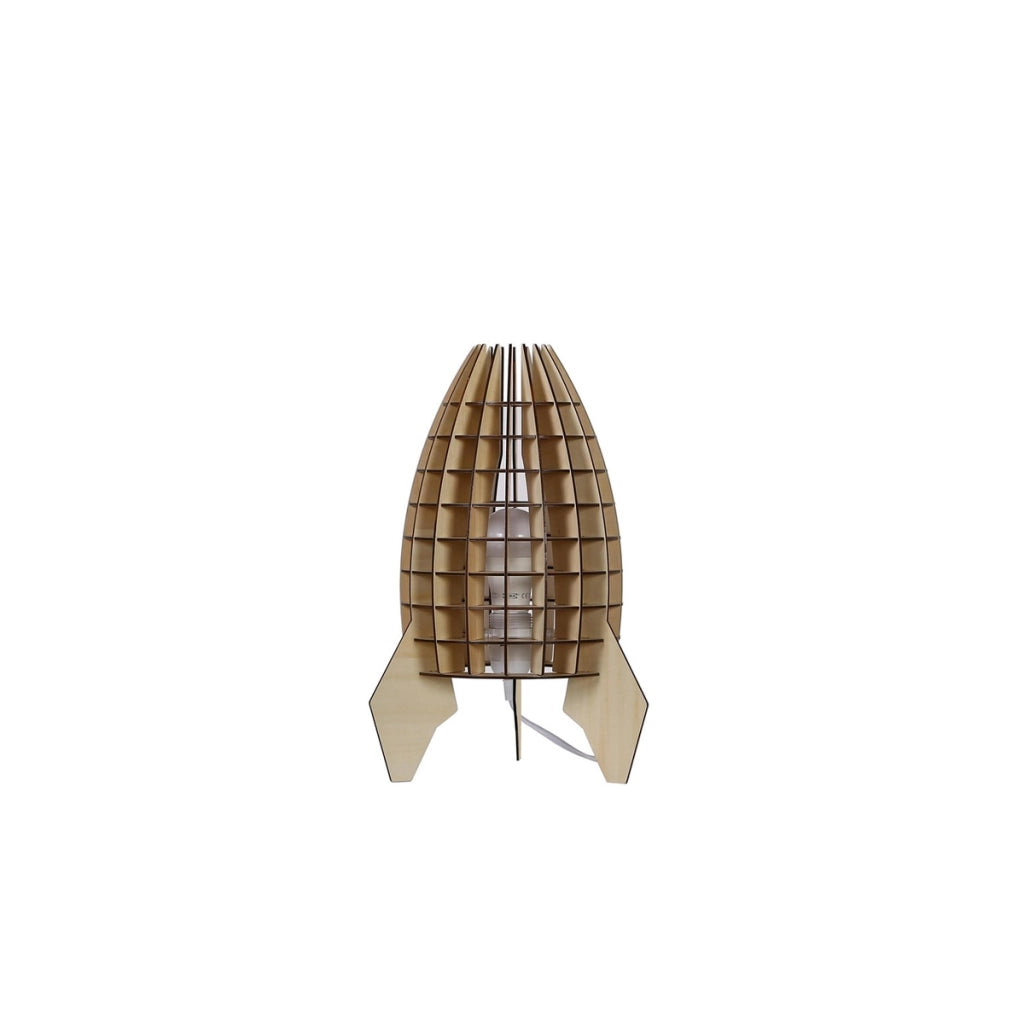 Lampada da tavolo Rocket in compensato naturale Vikasa Home
