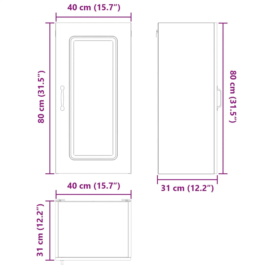 Pannello lavastoviglie Kalmar Legno vecchio 40 x 31 x 80 cm 884682