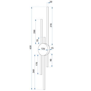 Lampada Da Parete Led App1437-w Black Gold