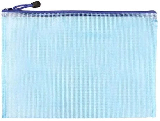 Portafoglio in plastica - Organizzatore per documenti - Impermeabile - Borsa di stoccaggio - Articoli da ufficio - Blu