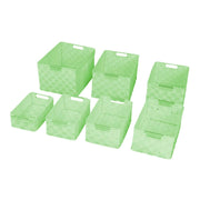 Cassetto poliestere 1-7 verde chiaro rettangolare cm 38x28h21