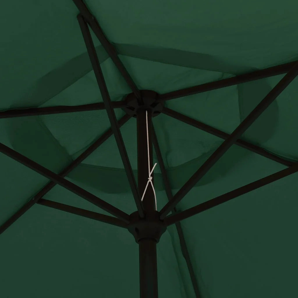 Ombrellone da esterno 200 x 211 cm alluminio verde 02_0008732