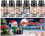Essenze eteree per Natale, 6 x 10 ml, essenze eteree per candele, atmosfera di Natale per casa, essenze eteree, terapia aromatica per diffusore, idea di regalo festivo