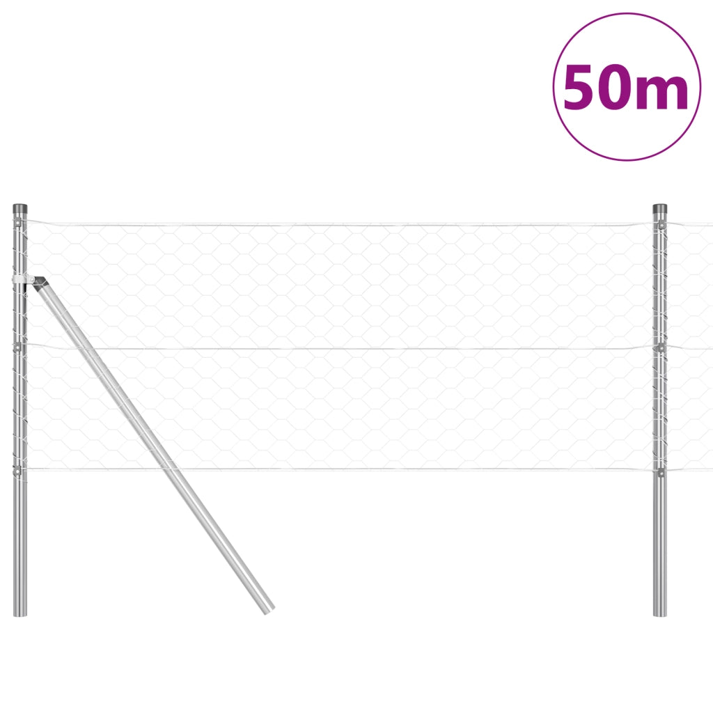 Recinzione Esagonale  0.6x50 m Acciaio Zincato