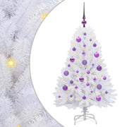 Albero di Natale Artificiale-Albero Natalizio con Rami Pieghevoli Bianco 120 cm 912900