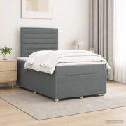 Letto box spring con materasso Grigio Scuro 120 x 200 cm 3454362