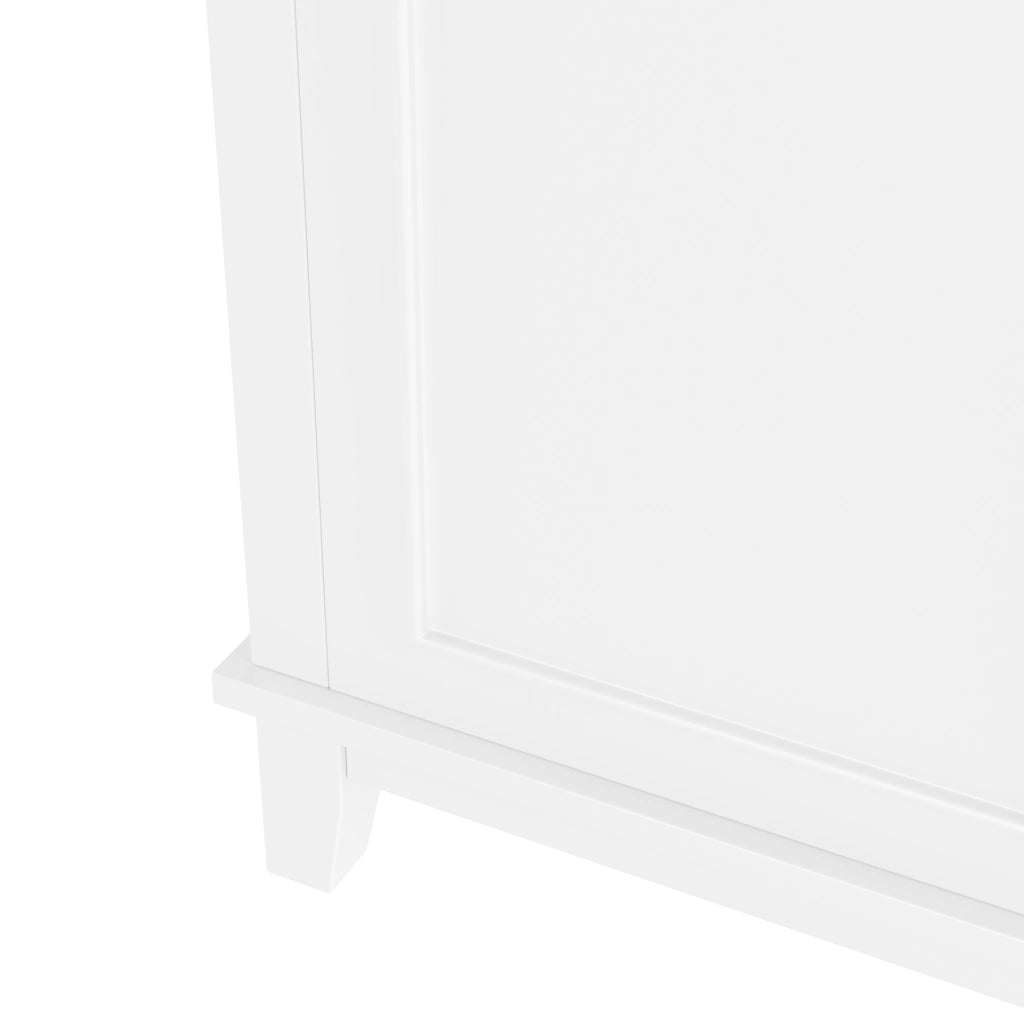 Mobile bagno freestanding 51x34x83 cm con lavabo in ceramica integrato, 1 anta, ripiano regolabile, bianco