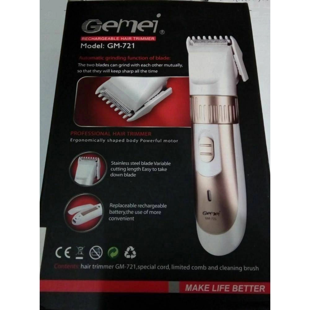 Trade Shop - Rasoio Tagliacapelli Barba A Batteria Ricaricabile Con Lama In Ceramica Gm-721 -