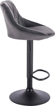 Barstoli con schienale regolabile - Alta 60 - 82cm - Foderato in velluto - Ergonomico - Stabile - Set di 1 - Cucina e bar