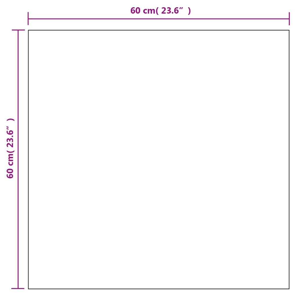Specchi da Parete 2 pz 60x60 cm Quadrati in Vetro 3051624