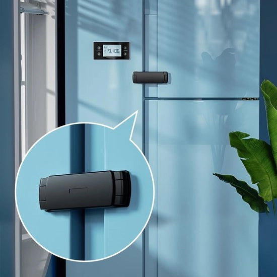 Set di sicurezza per bambini da 2 pezzi per porte frigorifero, chiusura per porte frigorifero per bambini, chiusura per porte frigorifero per bambini di età prescolare (nero)
