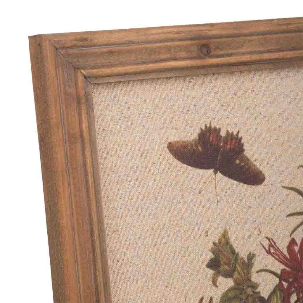 Cornice in legno e tessuto