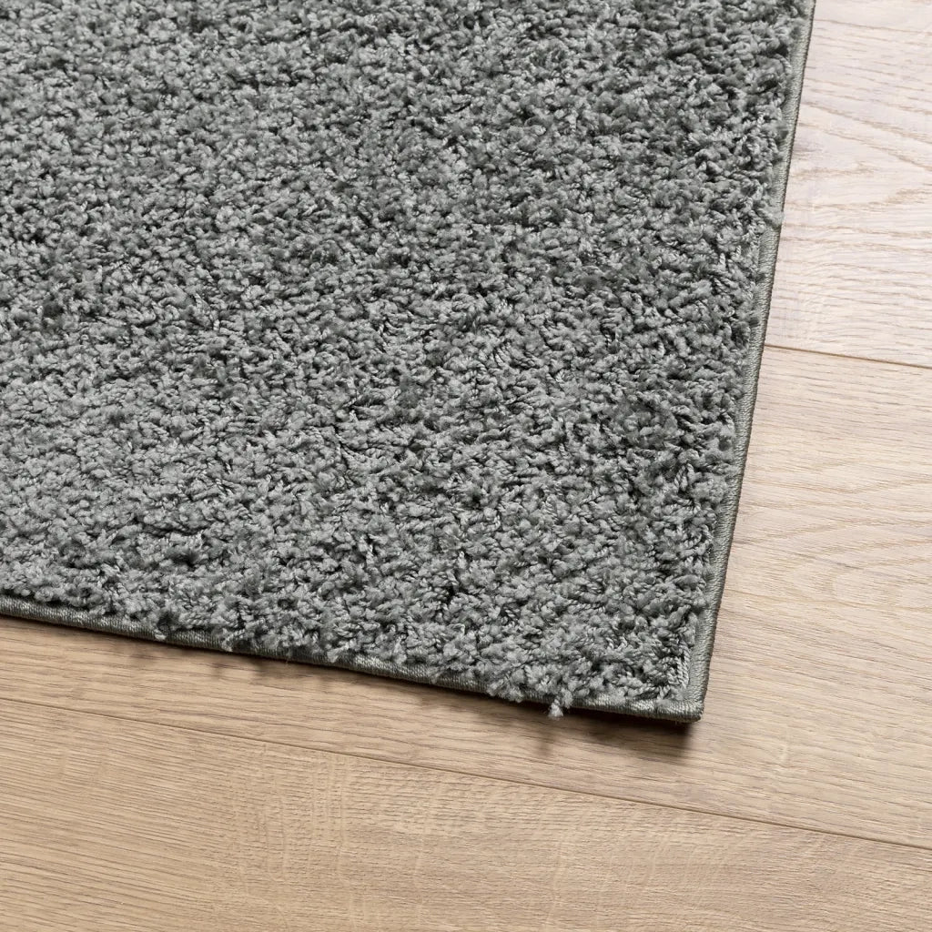 Tappeto Shaggy PAMPLONA a Pelo Lungo Moderno Verde 140x200 cm