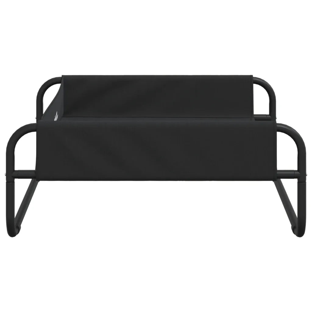Cuccia per Cani Rialzata in Tela Oxford Antracite e Acciaio 172601