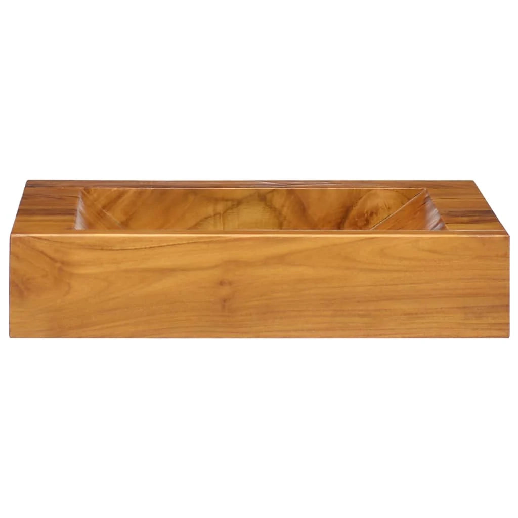 Lavandino da bagno lavabo da appoggio lavabo da bagno lavabo da interno 50 x 35 x 10 cm legno massello di teak 02_0002873
