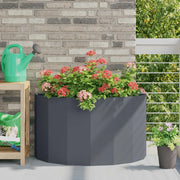 Fioriera-Vaso-Contenitore per Piante Antracite 90 x 45 x 50 cm Acciaio