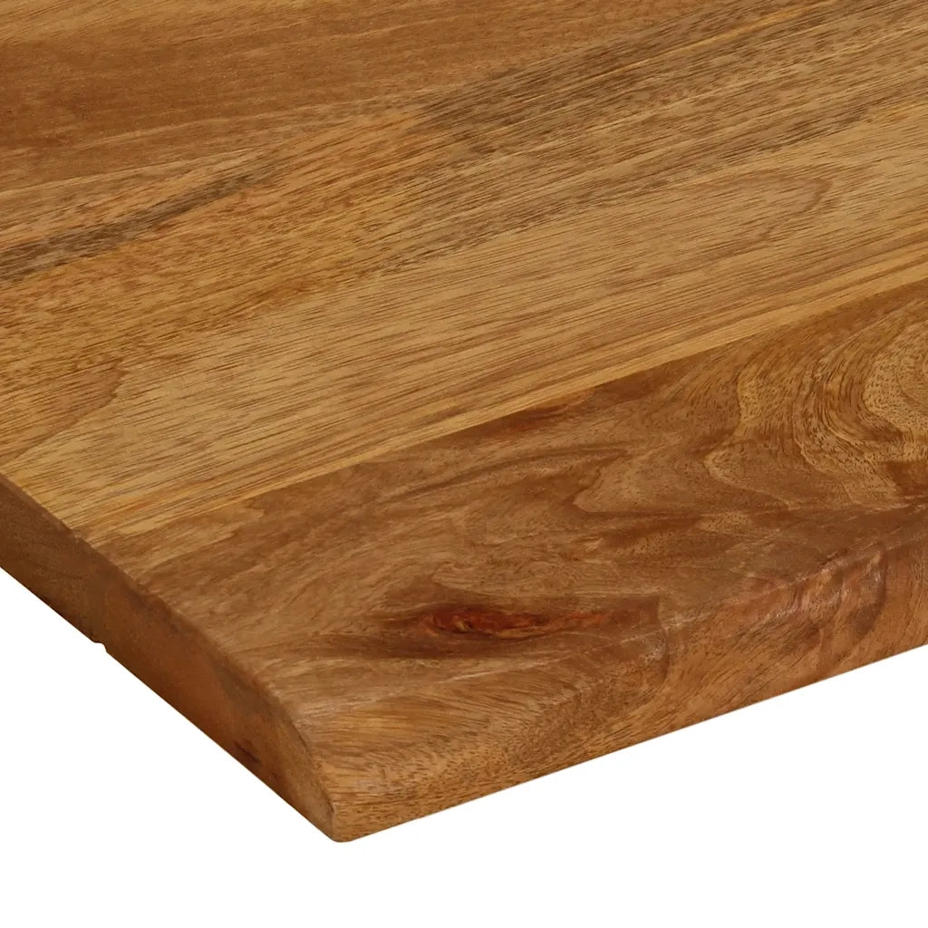 vidaXL Piano Tavolo 100x80x3,8 cm Bordi Vivi in Legno Massello Mango