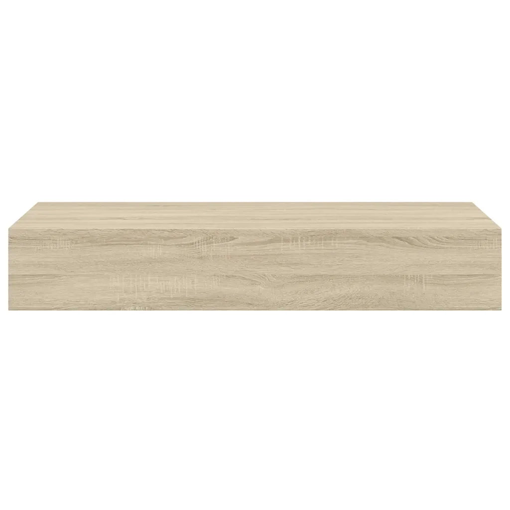 Scaffali con Cassetti da Parete 2 pz Rovere 60x23,5x10 cm MDF 330262