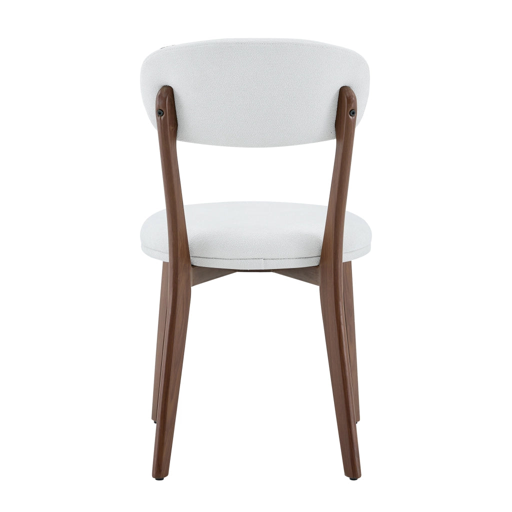 Set 2 Sedie da Pranzo in Tessuto di Lino Imbottite ¨C Xylo ¨C Stile Moderno, Beige