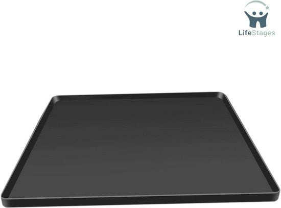 Silicone Lekbak per Frigorifero - Evita Gocce d'Acqua - Mat Lade per Frigorifero Mini - Lekbak per Spazio Lavatrice - Lavatrice - Nero, 65x60cm