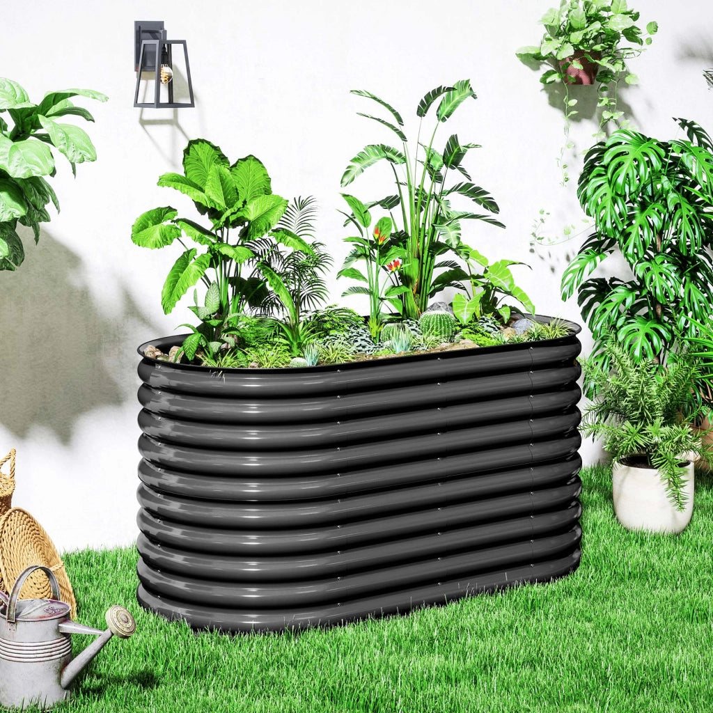 Vaso per piante in metallo ¨C zephmum ¨C 80x80x160 cm, grigio scuro