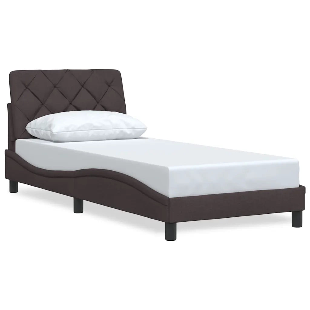 Giroletto senza Materasso Marrone Scuro 90x200 cm Tessuto 3310576