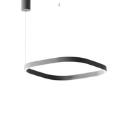 Lampada a Sospensione Criseide S/1P Q - Led 60W 3000K 3100lm in Alluminio Nero - Biemissione Dimmerabile Taglio di Fase - Gealuce