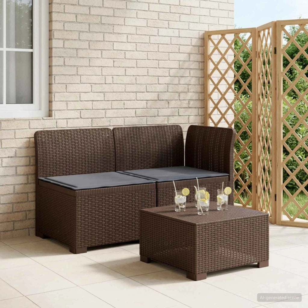 Divano da Giardino a 2 Posti con Cuscini Aspetto Rattan 2 posto 8011931