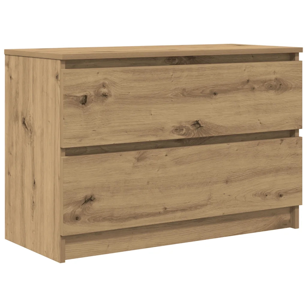 Mobile TV Rovere Artigianale 80x35x54 cm in Legno Multistrato 861795