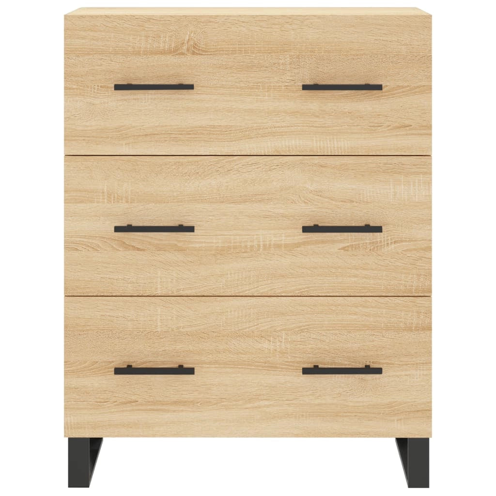 Buffet credenza cassettiera armadio mobile contenitore organizer cucina soggiorno salotto rovere Sonoma alto 69,5 x 34 x 180 cm legno ingegnerizzato marrone 02_0034138