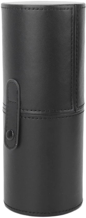 Organizzatore per trucco - Supporto per spazzola per trucco - Scatola di stoccaggio - PU - Acciaio inossidabile - 17,5 x 6,5 x 6,5 cm