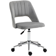 SEDIA DA UFFICIO IMBOTTITA ERGONOMICA GIREVOLE 49 X54 X 79-91 CM COLORE GRIGIO