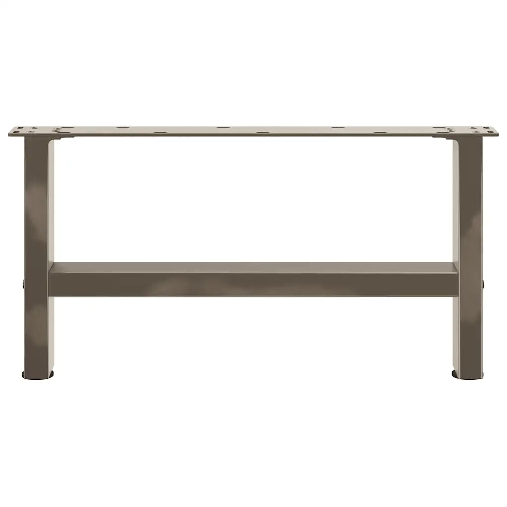 Gambe per Tavolino da Caffè in Acciaio Naturale 2 pz 60x(30-31) cm Acciaio 4013267