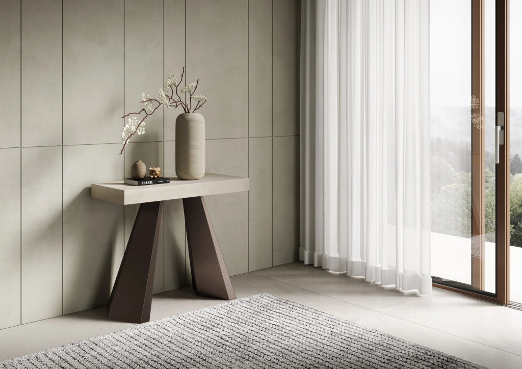 Consolle allungabile 90x40/196 cm Dianthus Small Cashmere telaio Orso