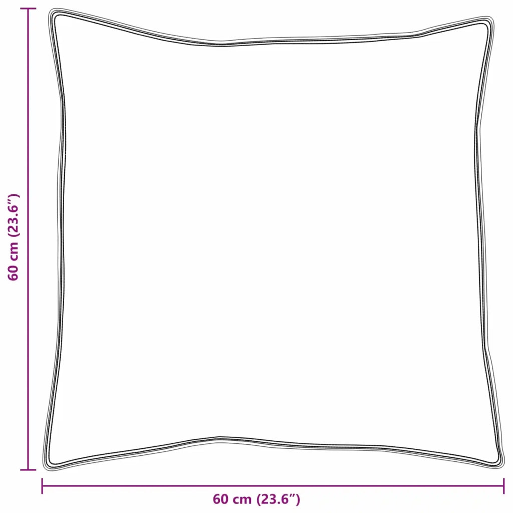 Cuscino con cuscino 2 pz Bianco 60 x 60 cm Cotone CFW7821637
