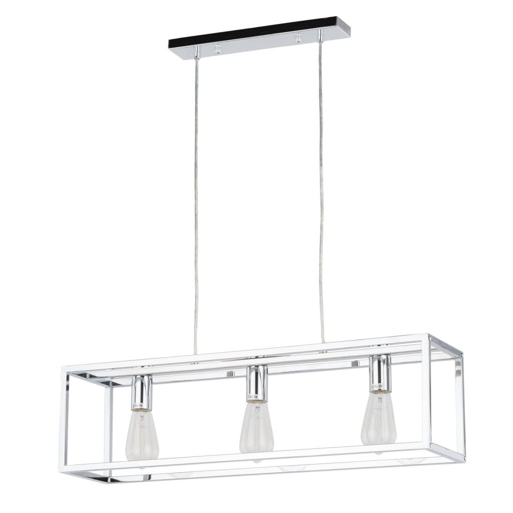 Lampadario Italux Sigalo industriale cromo 3xE27