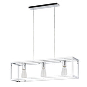 Lampadario Italux Sigalo industriale cromo 3xE27