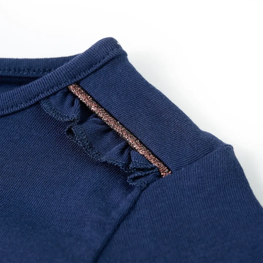 Maglietta da Bambino a Maniche Lunghe Blu Marino 128