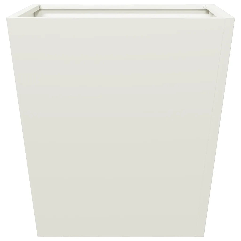 Fioriere da Giardino 2 pz Bianche 40x40x40 cm in Acciaio 851055