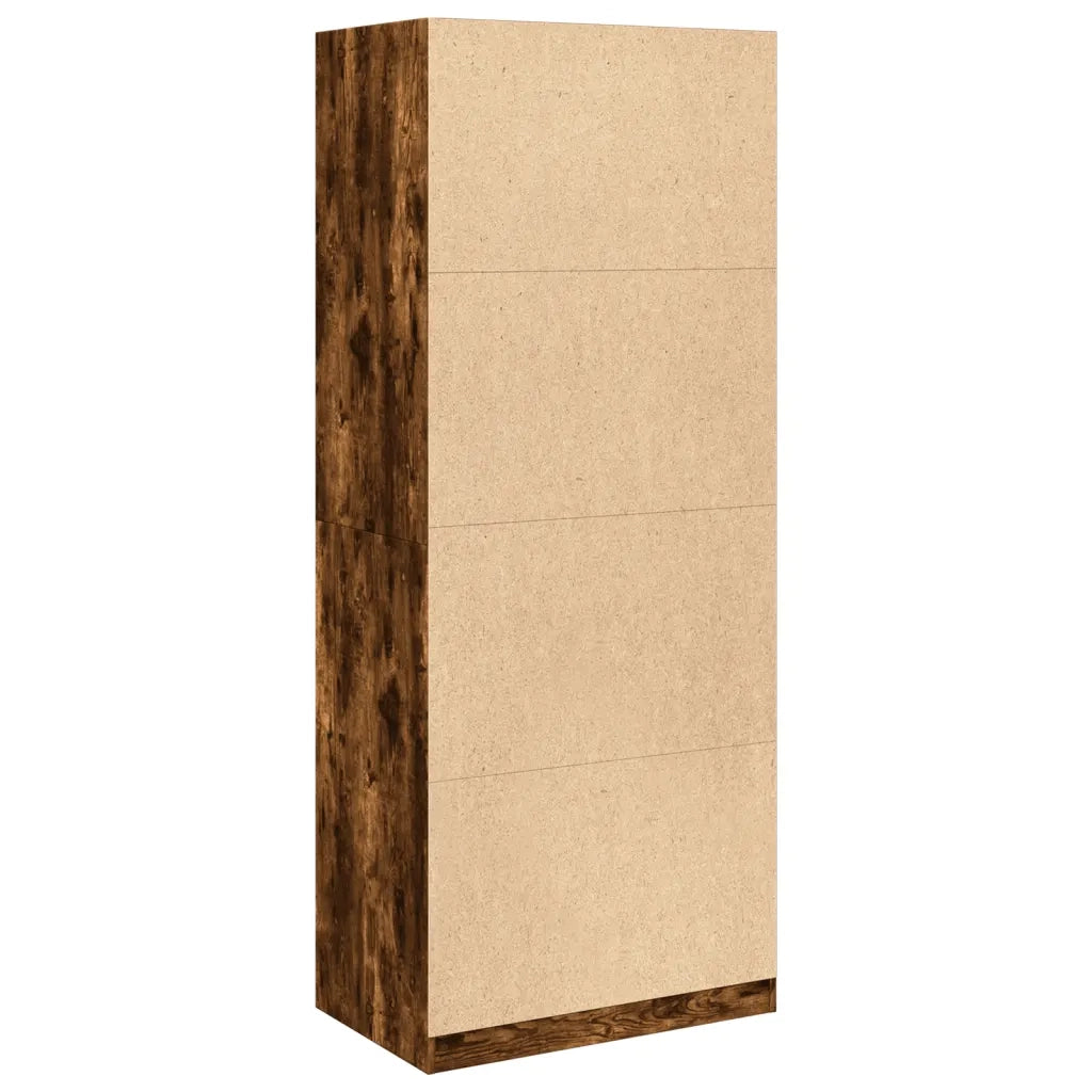 Armadio Rovere Fumo 80x50x200 cm in Legno Multistrato