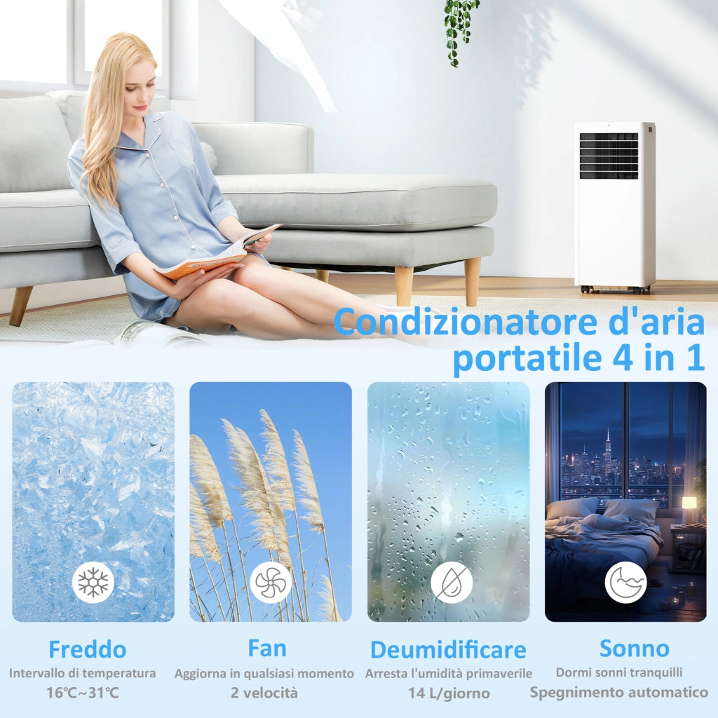 Climatizzatore Portatile 5000 BTU ¨C zephmum ¨C 4 in 1: Raffreddamento, Deumidificazione