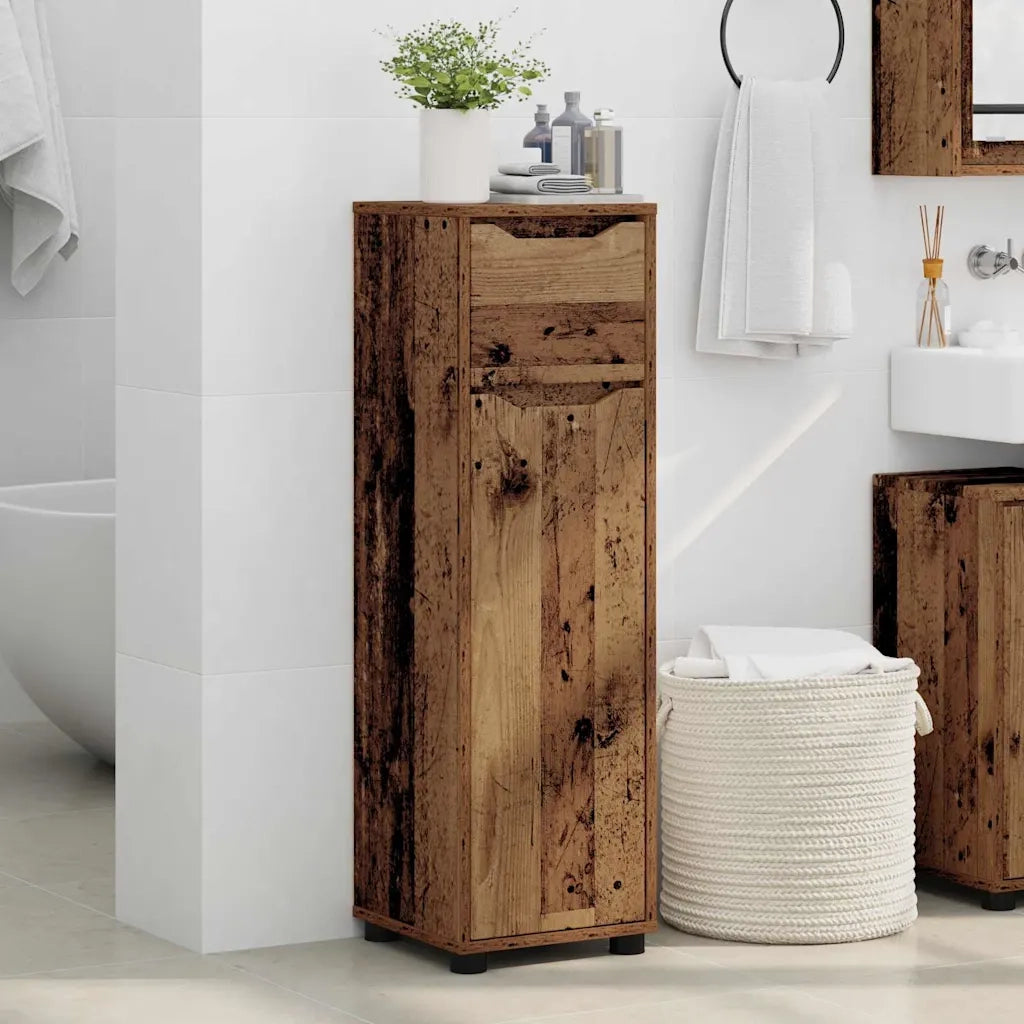Mobile da Bagno con cassetto Legno vecchio 30,5 x 30 x 101 cm