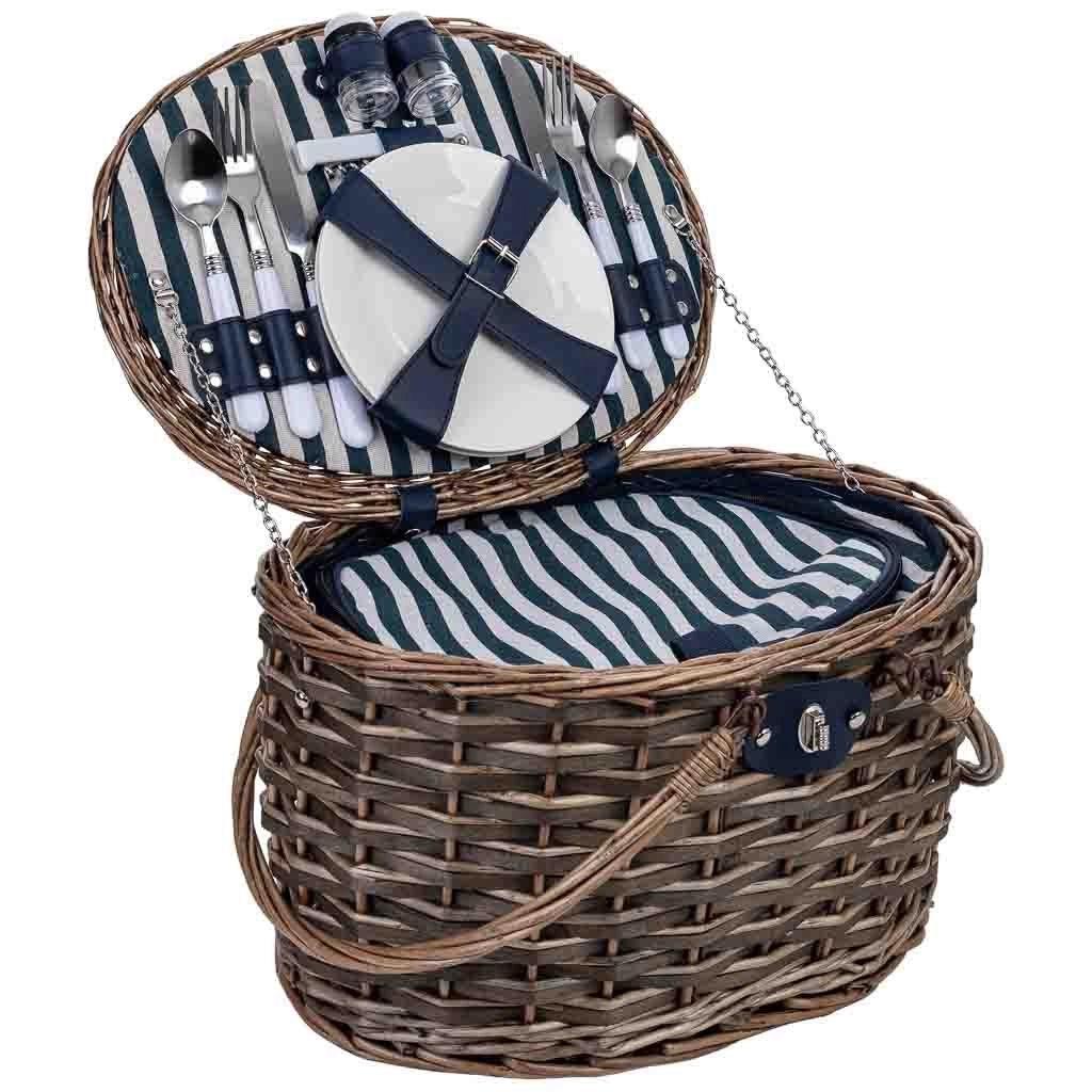Cestino da picnic naturale (2 coperti) 40x28x25h cm