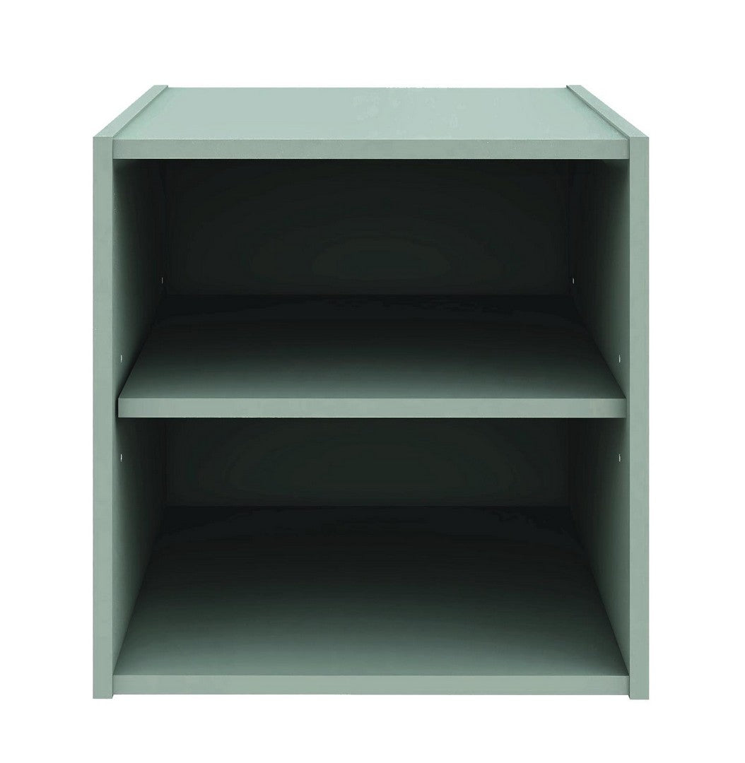 Cubo Composite con Mensola 35x35x35 cm in Compensato  Verde Salvia